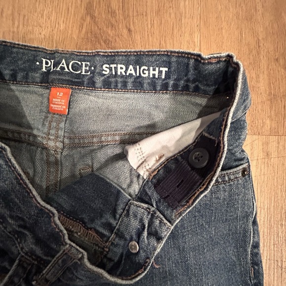 Children's Place Lot Of 3 Kids Sz 12 Jeans Unisex Bootcut Straight Adj Waist - Picture 13 of 14